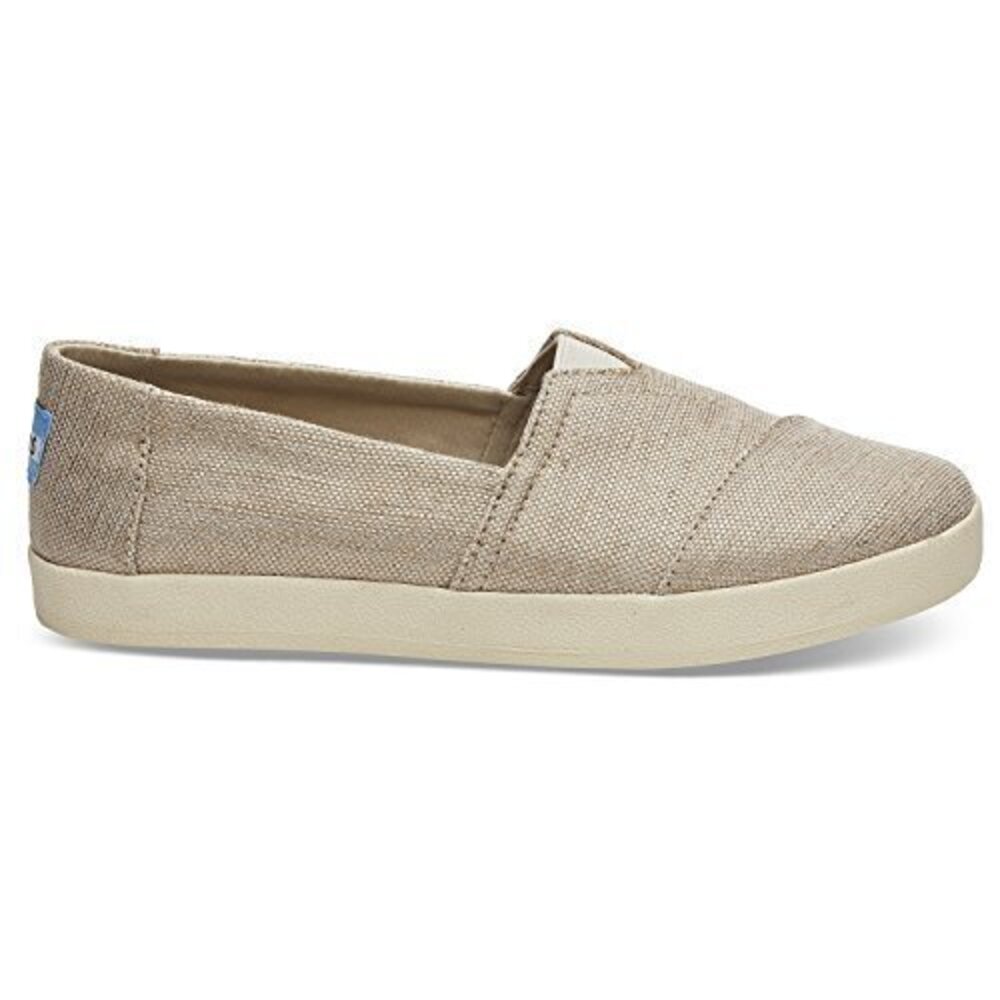 TOMS ROSE GOLD METALLIC WOVEN WOMEN'S AVALON SLIP-ONS 10012400 (SIZE: 7.5)